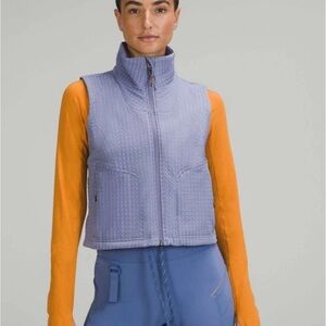 Lululemon Athletica Water Repellent Fleece Hiking Vest Peri Purple Size 8